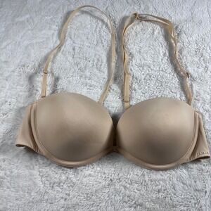 Skims Ultimate Strapless Bra Nude Beige Underwire Size 34DDD Removable Straps